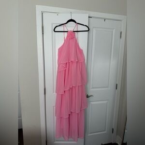 Elegant Pink Maxi Dress